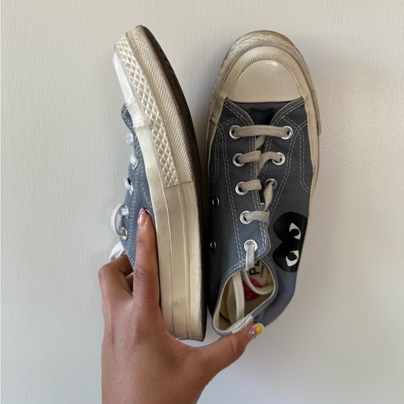 Converse Gray and White Canvas Sneakers - Picture 6 of 12